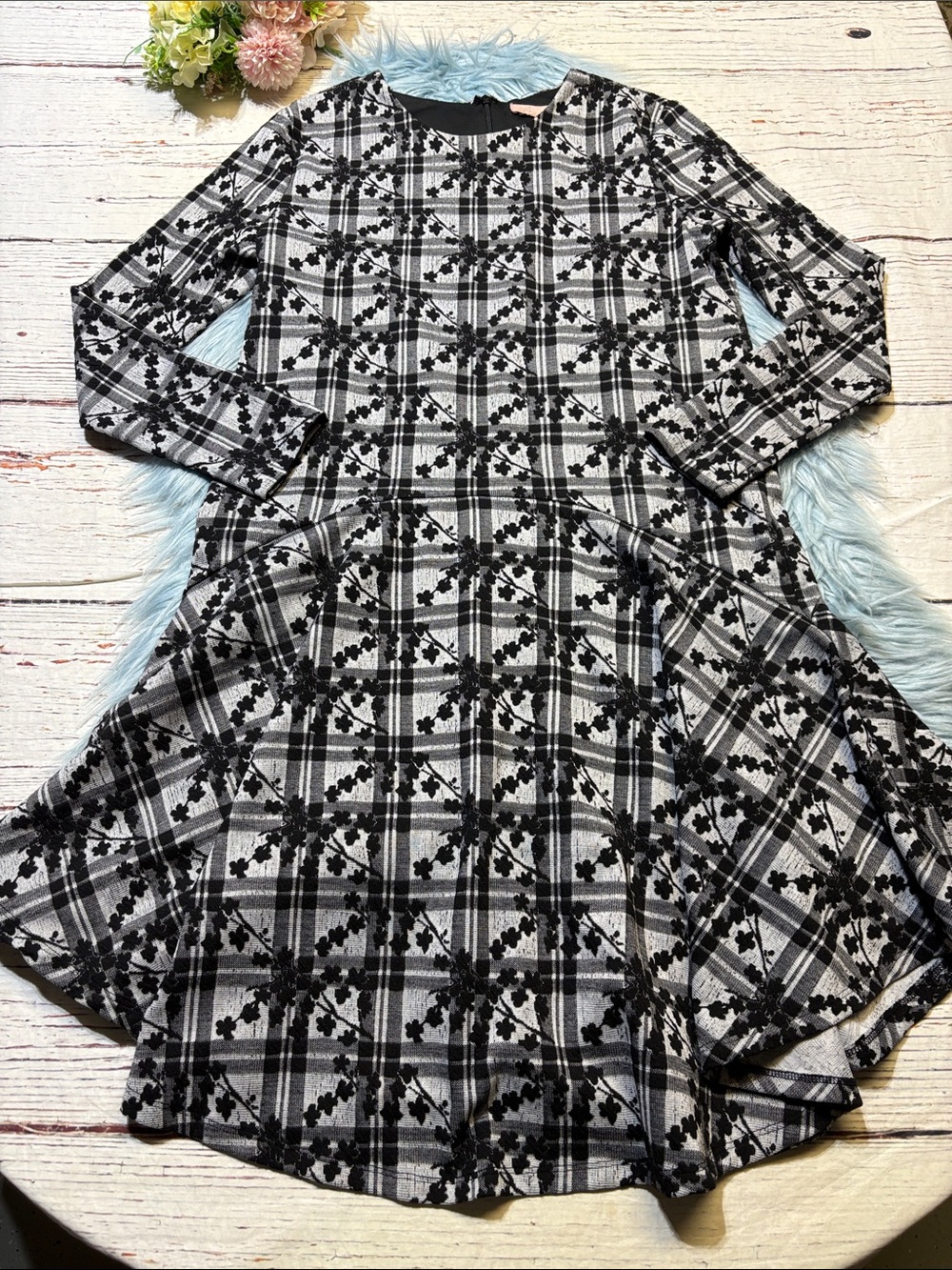 Anthropologie Hutch Jeanie Embroidered Plaid Tunic Dress sz S